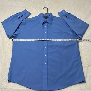 Mens blue dress shirt- 17 1/2 32-33